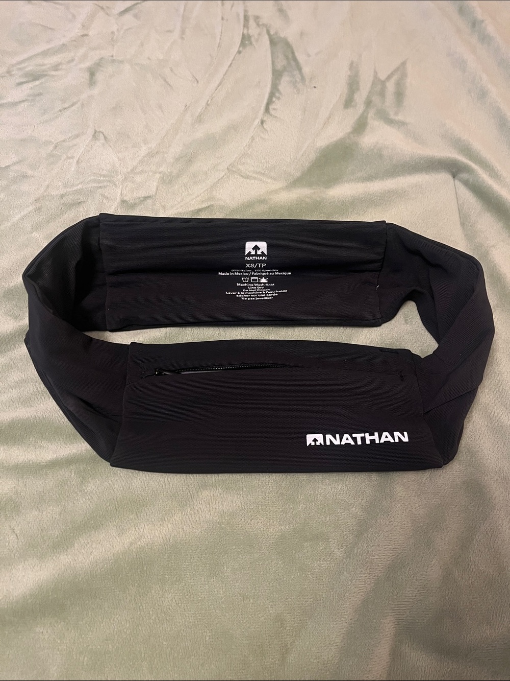 Xsmall Nathan Black Running Waist Pack with Zip Pocket